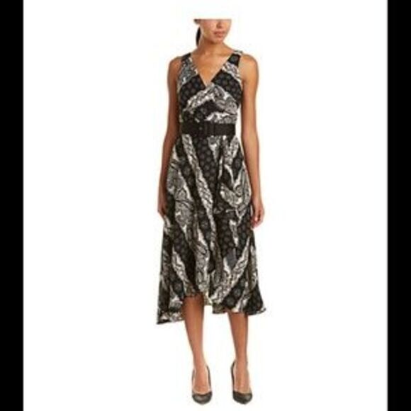 Eva Franco Camille Dress in Black/Ivory - Picture 1 of 2